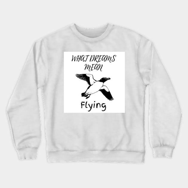 What Dreams Mean Flying Crewneck Sweatshirt by Clicks Clothes